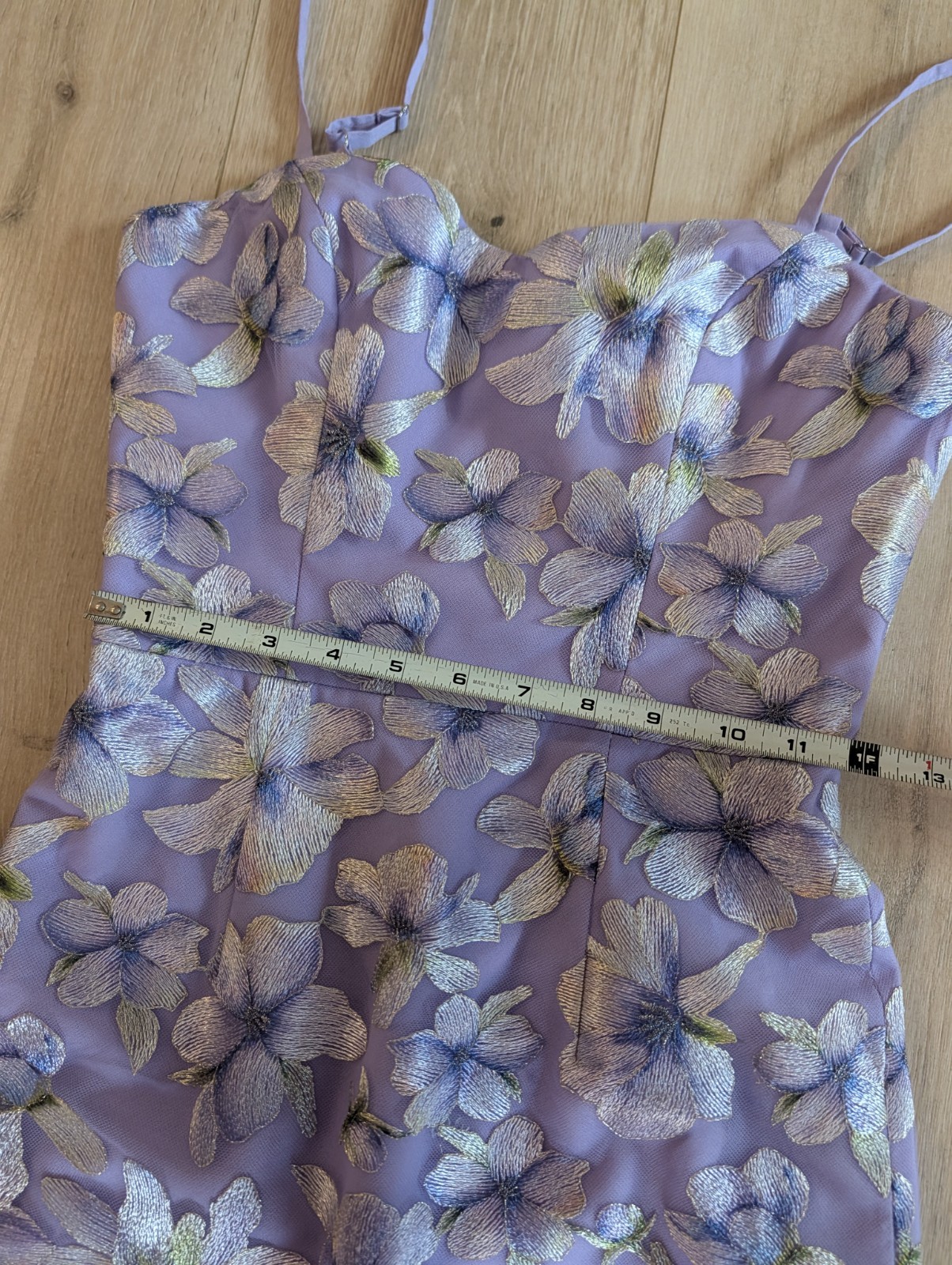 NWOT Dress the Population Blakely Lilac Floral Midi Dress XS