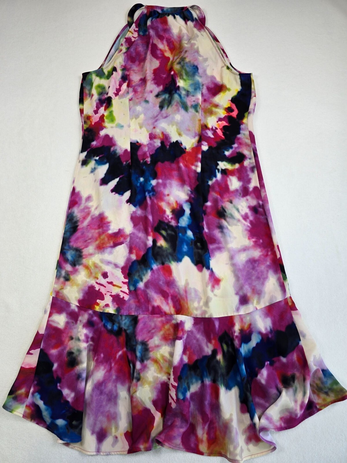 Cabi Womens Small Multicolor Tie-Dye Halter Sun Dress