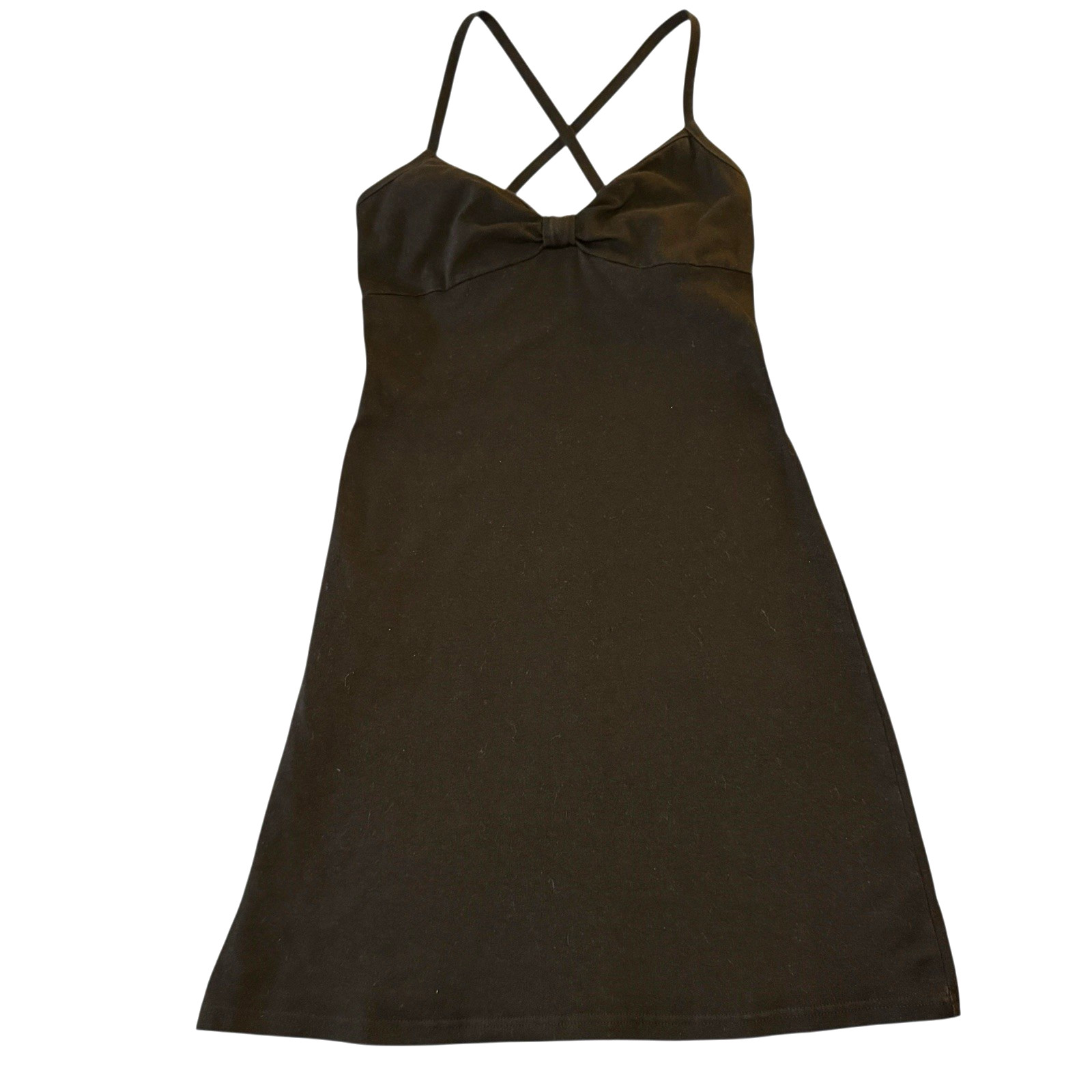 Victoria’s Secret Vtg Moda Int’l LBD Black Bodycon Dress Small Y2K Built-In Bra