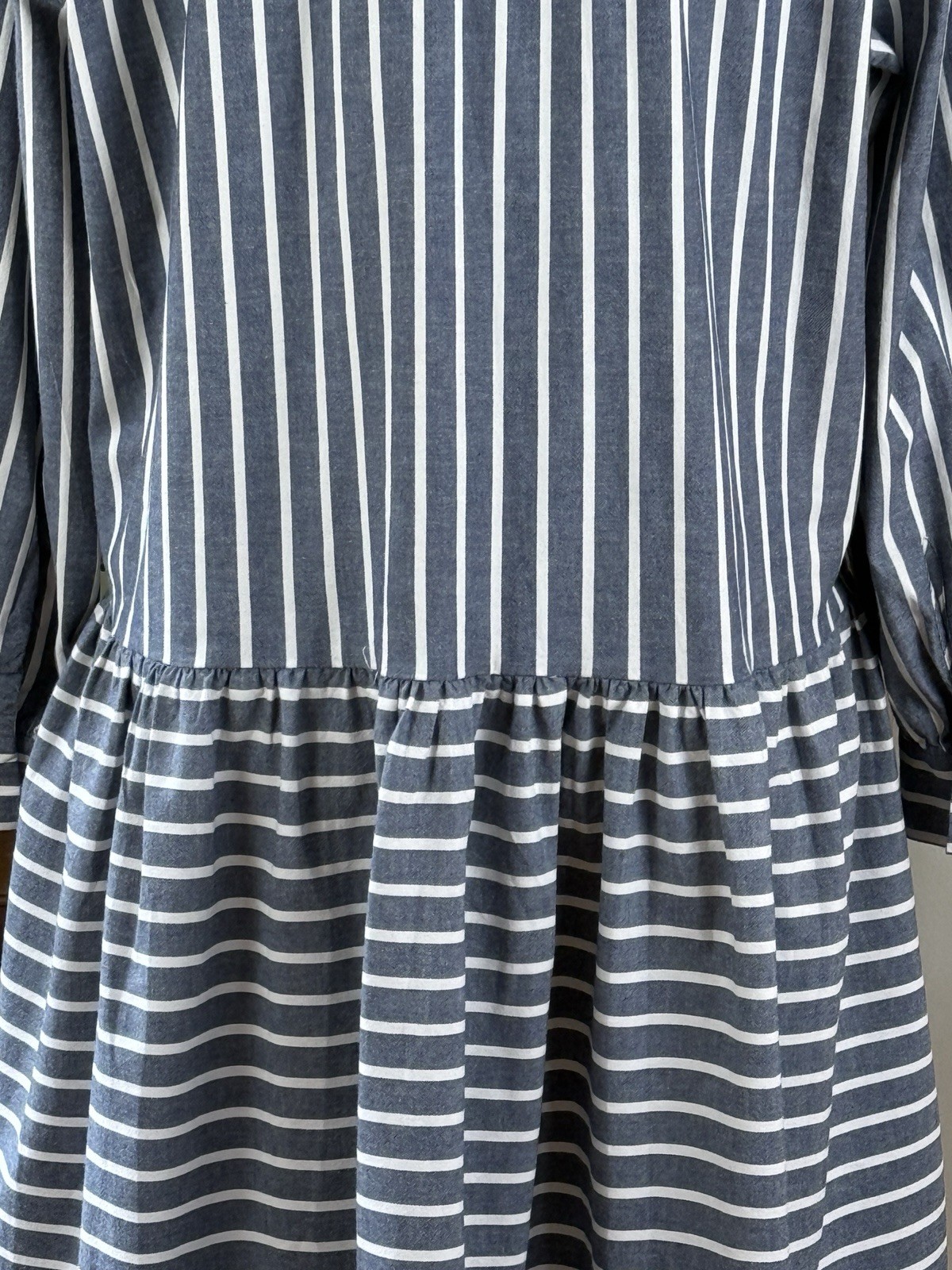 Outstanding £129 Masai ‘Octala’ Blue/Grey White Stripe Stretch Cotton Midi XL