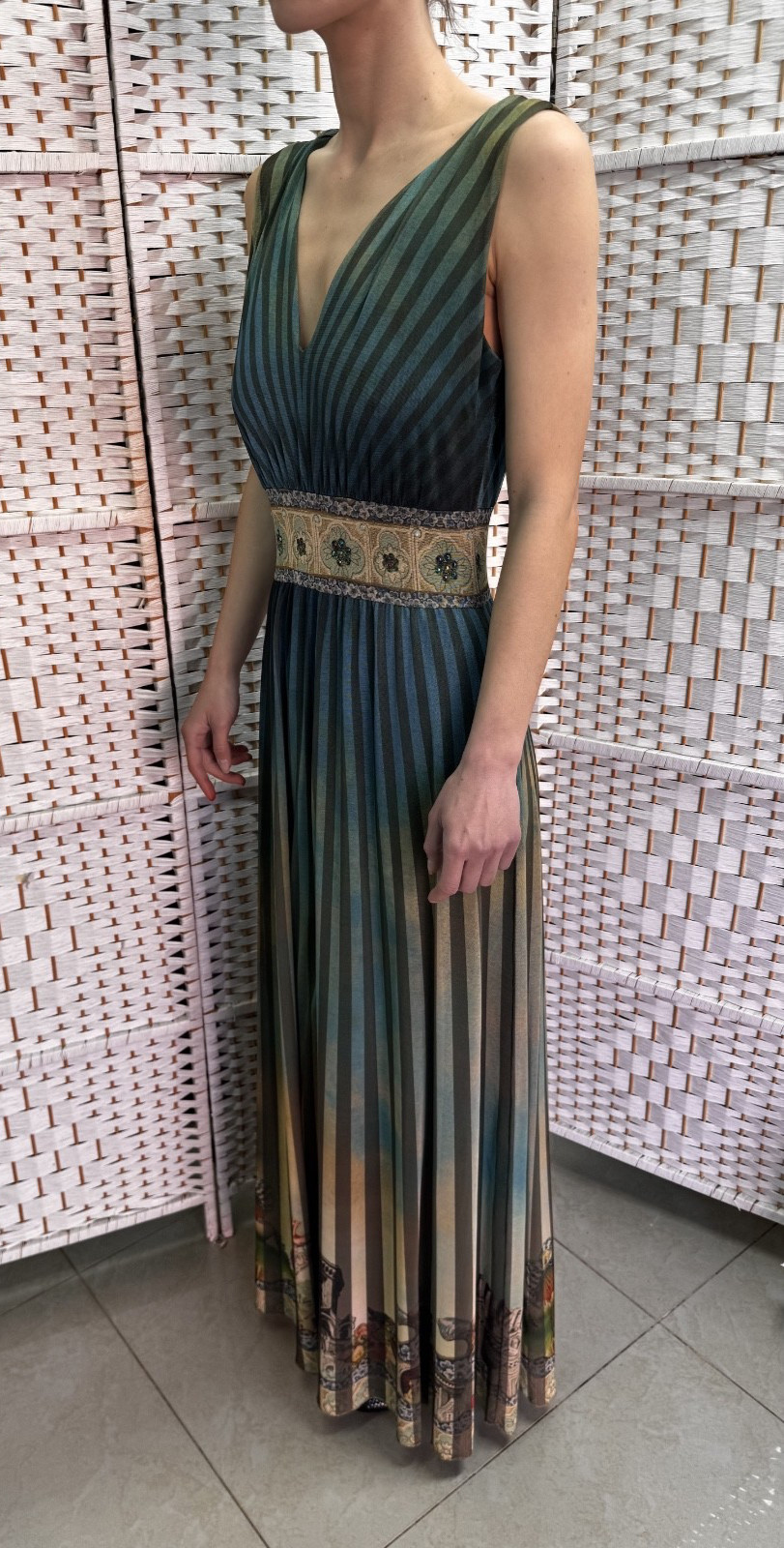 Michal Negrin Elegant Full length Floral Dress Size – M – NWT #9#