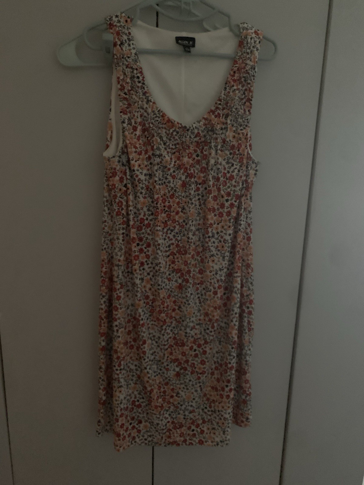ALLEN B Flowered Dress Sleeveless Size L. Excellent!!
