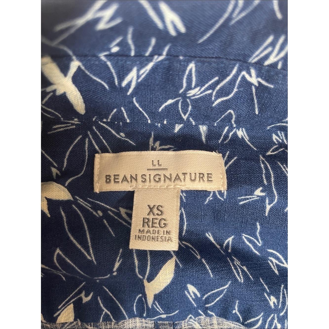 LL Bean Quality 💯 Cotton Shirt dress Navy Birds luxury preppy East coast XS