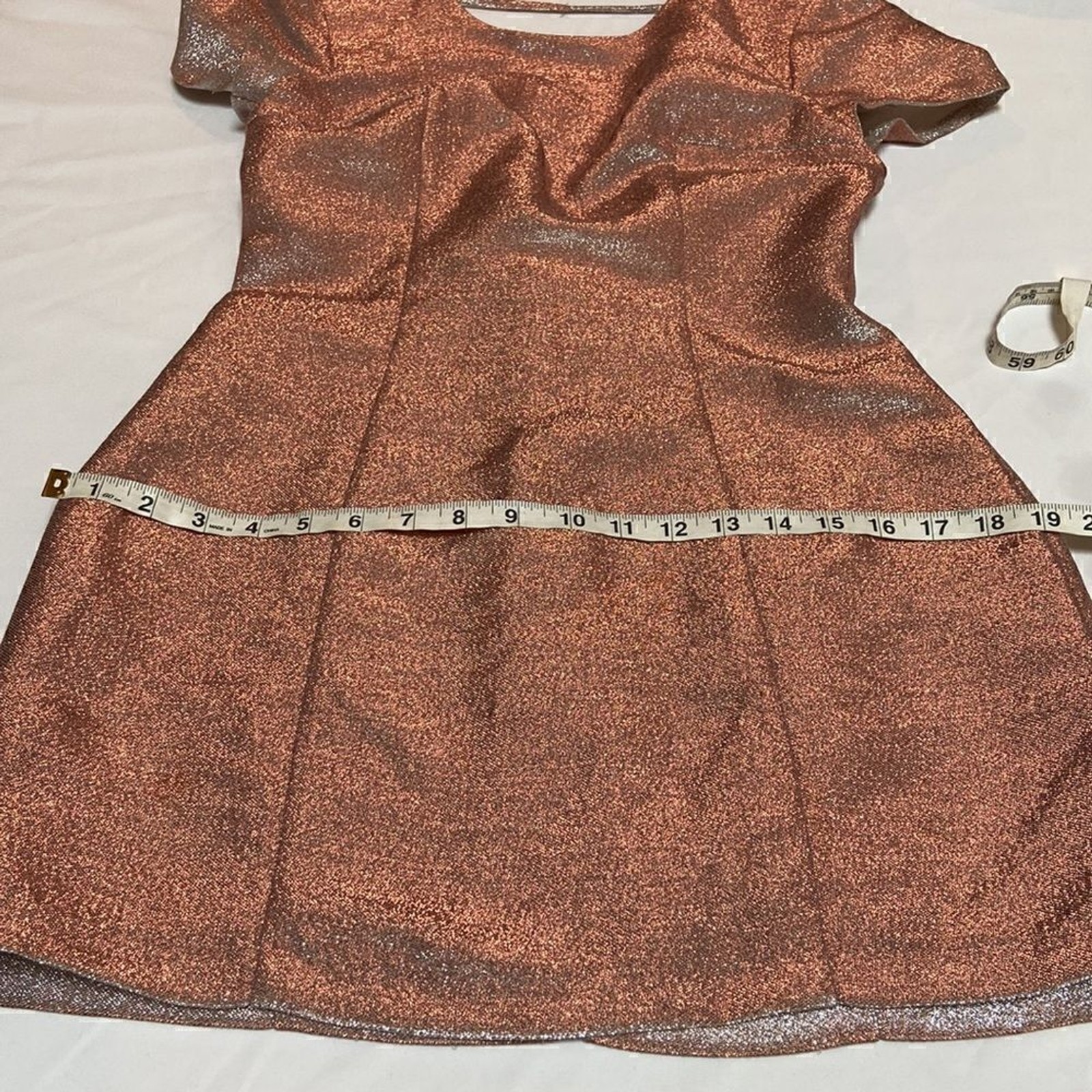 Express Rose Gold Metallic Shimmer Open Back