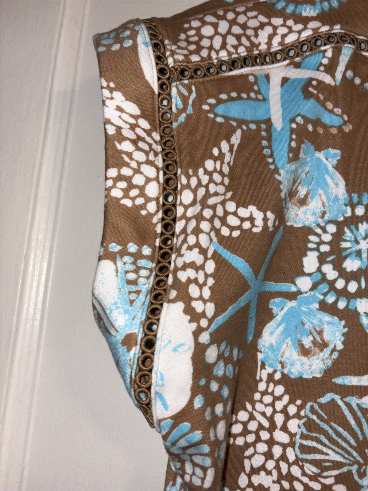 Kim Rogers Medium Dress Starfish Seashell Vacation Perfectly Soft 100% Cotton