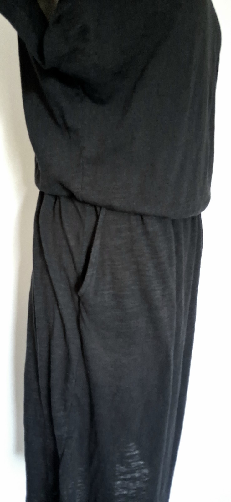 Nordstrom Rack Black Slip On Lightweight T Shirt Dress W/ Pockets Medium