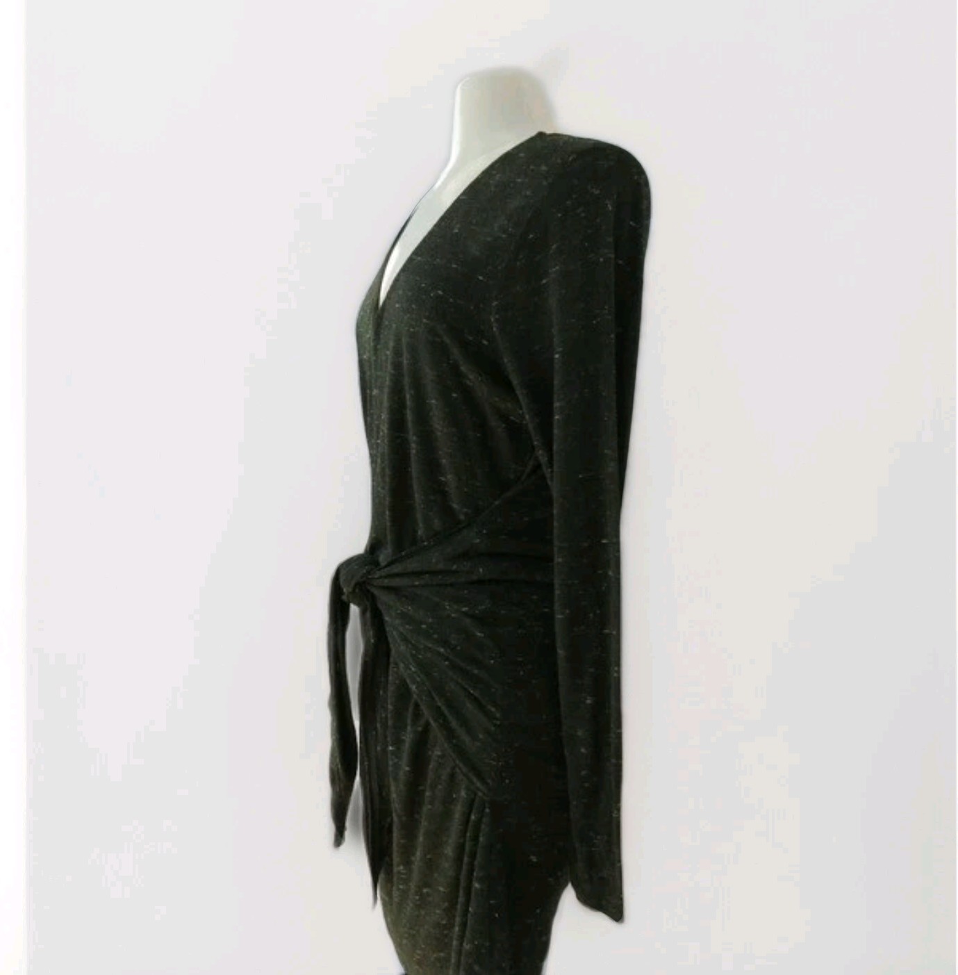 Dolan Left Coast Collection Spacedye Green Tie Front Dress Size Medium