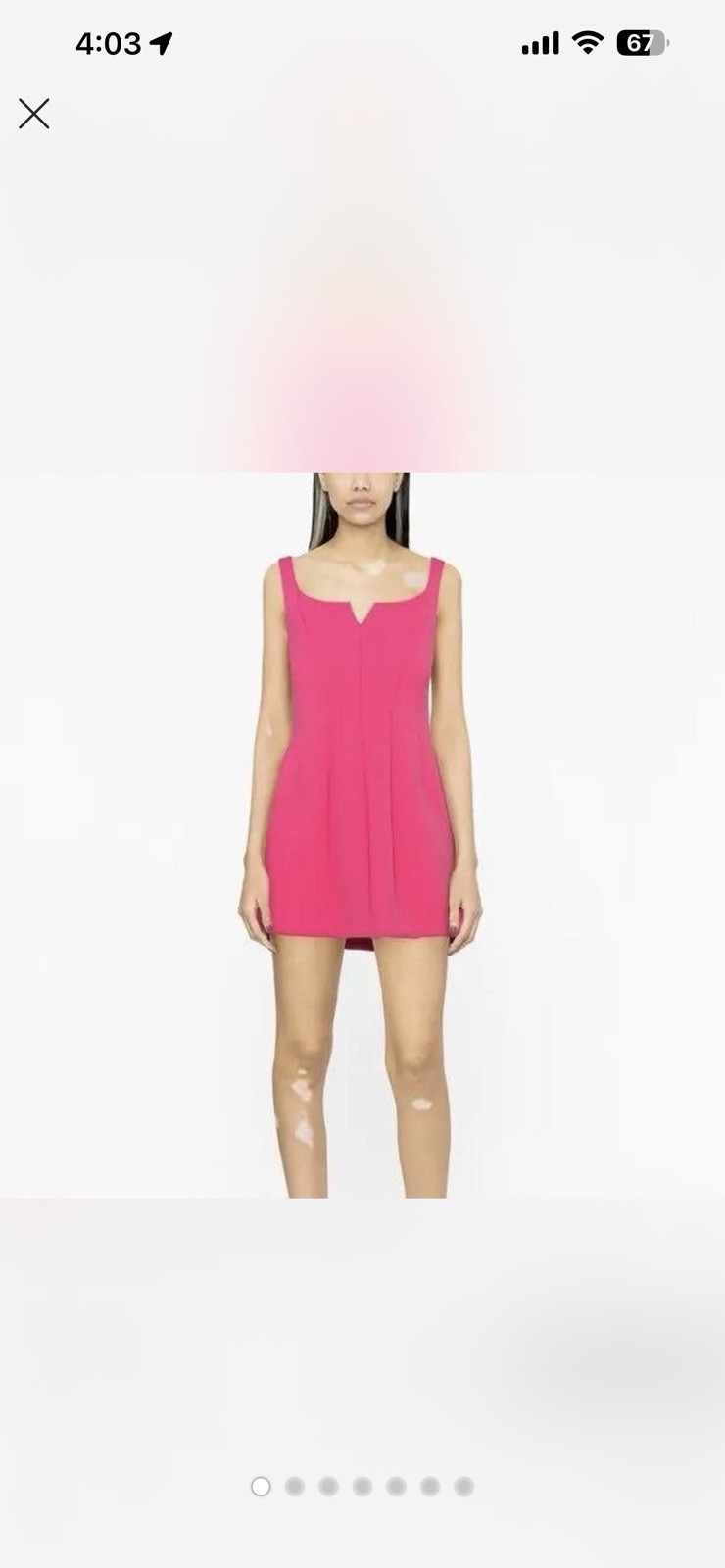 Philosophy Di Lorenzo Serafini Pink Square Neck Scuba Mini Dress SZ 2 MSRP $800