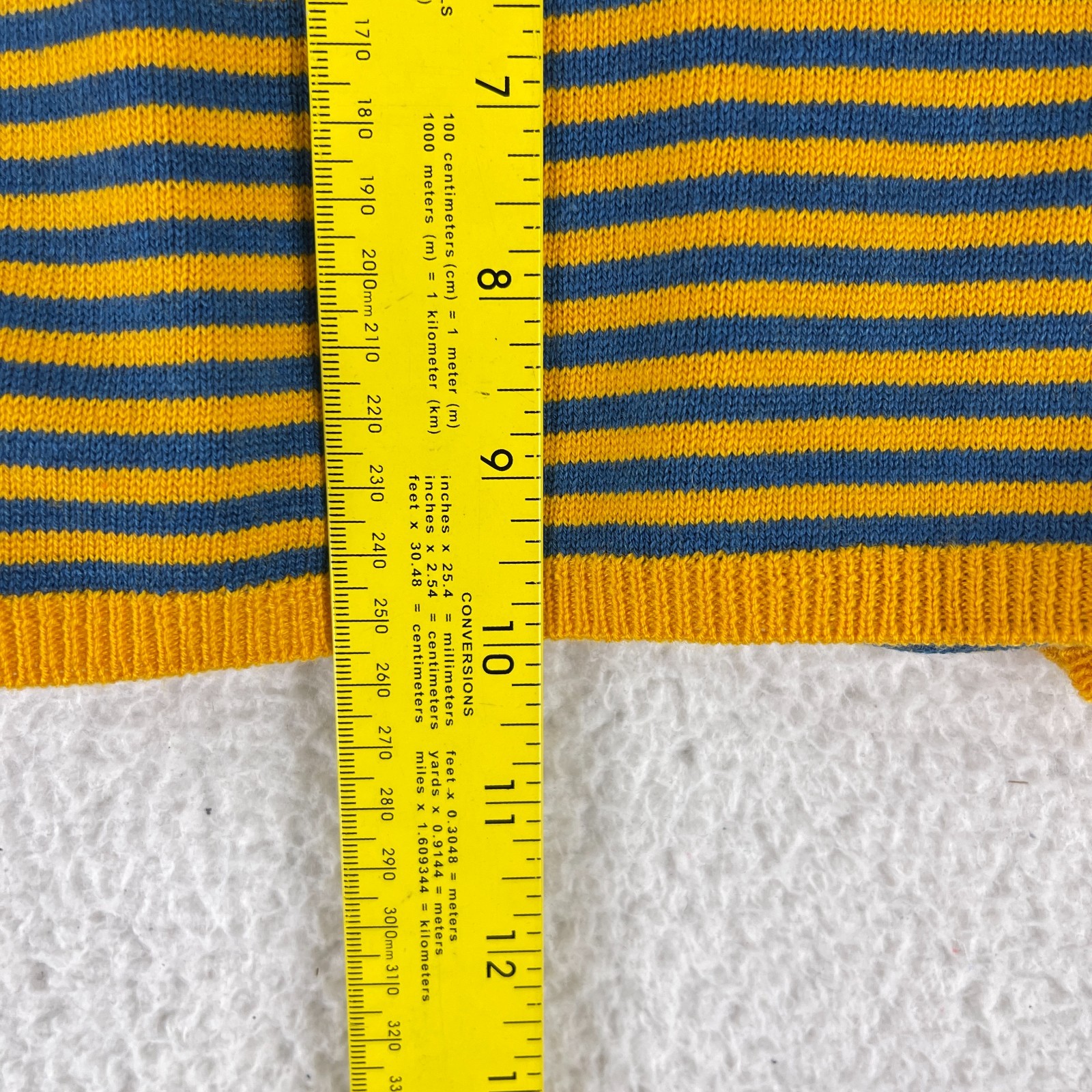 Callahan Nicky Halter Dress Womens Small Yellow Blue Stripe Knit Casual Pullover