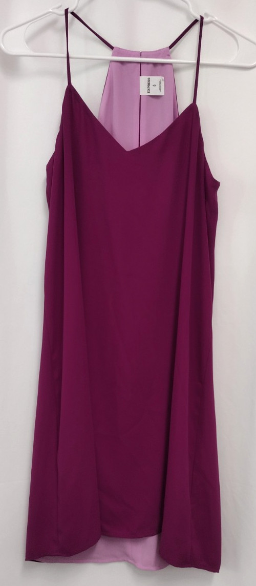 Express Reversible Cami Dress Size Small Womens Pink Thin Straps Keyhole Back