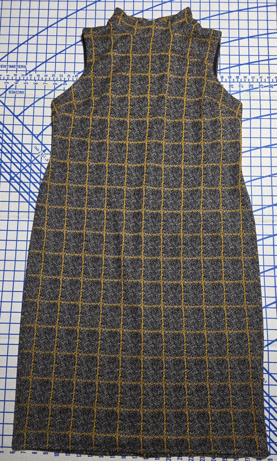 Cato Est. 1946 Sleeveless Dress Gray,Yellow Size 14/16W With Lining