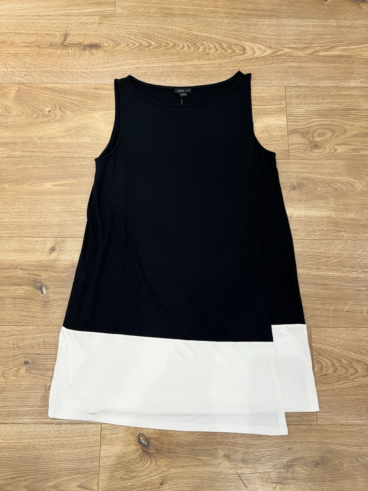 J. Jill Wearever Collection A-line Shift Dress Black Cream Women’s Small NWT