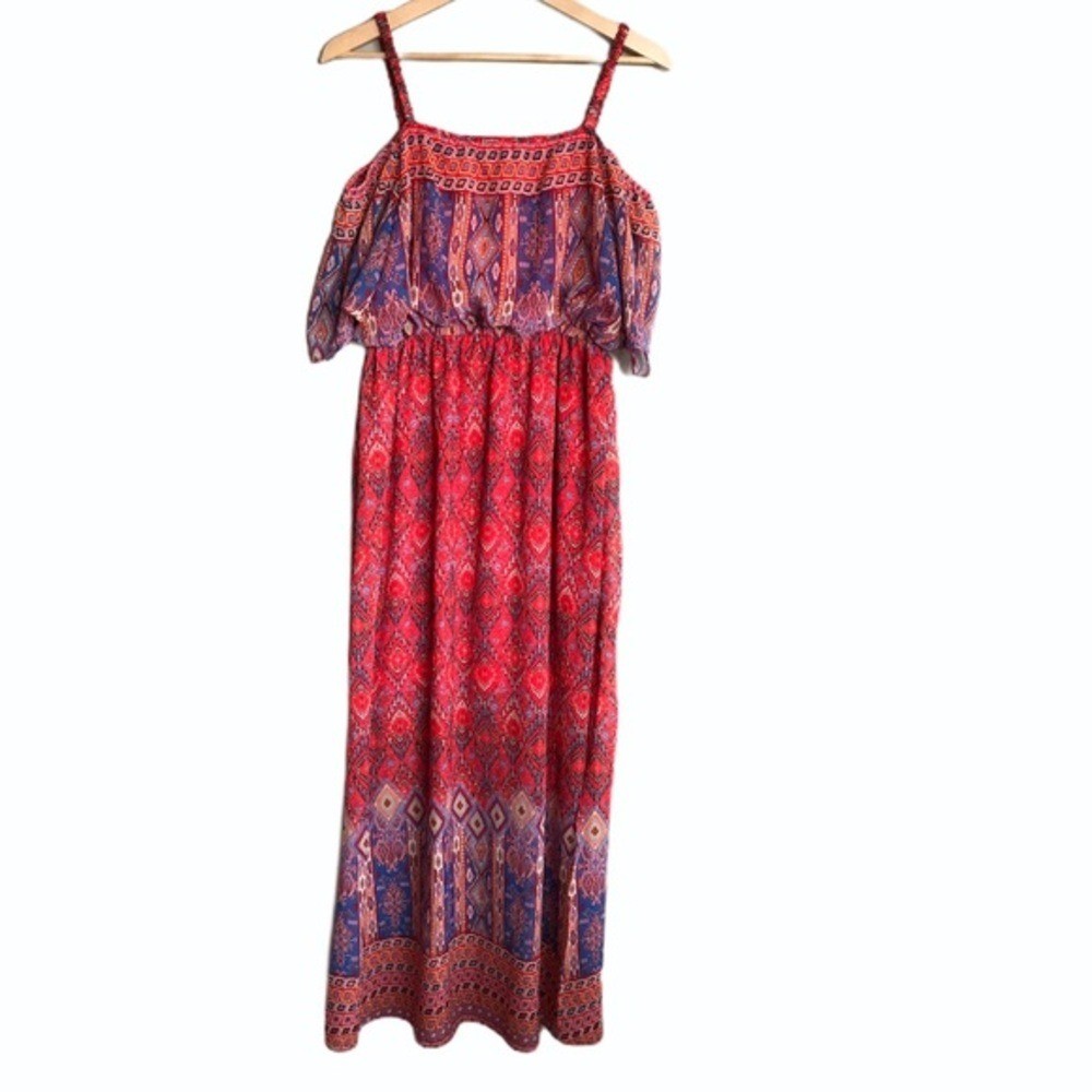 Wardrobe A Maxi Lined Cold Shoulder Dress SZ 8