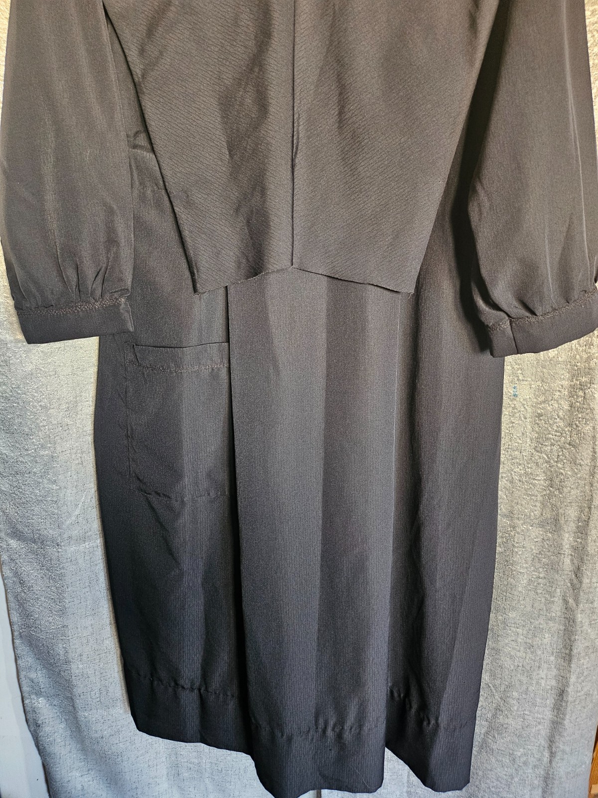Handmade Amish/Mennonite plain Dress XL 2PCS black B 47″ W40 ” L47