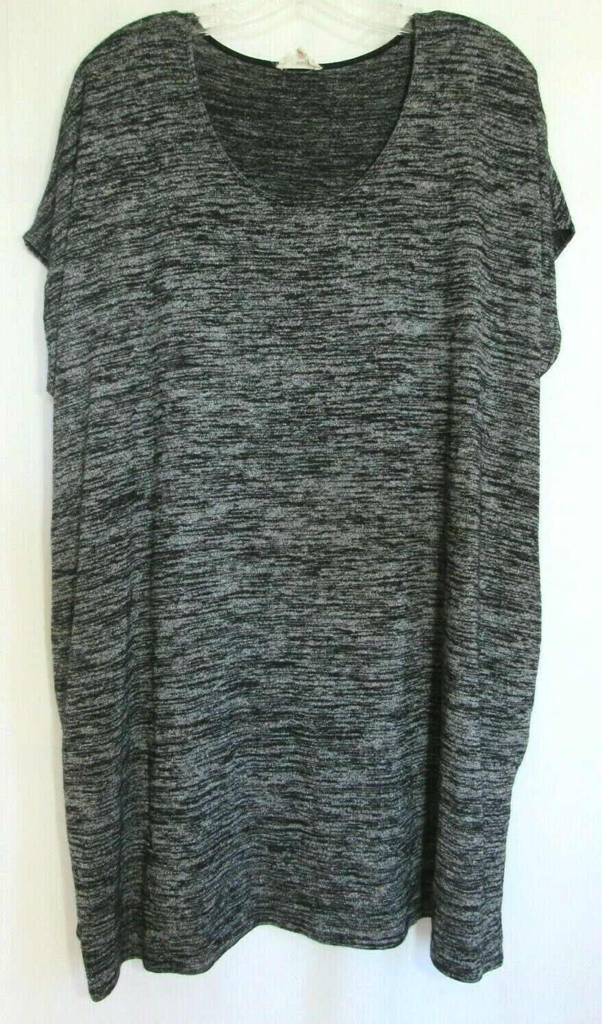 Wilfred Free Black Marled Sleeveless Scoop Neck Tunic Dress Medium EUC