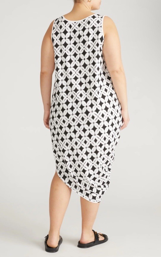 (NWT) Universal Standard Iconic Geneva V-Neck Dress in the Eclipse Print