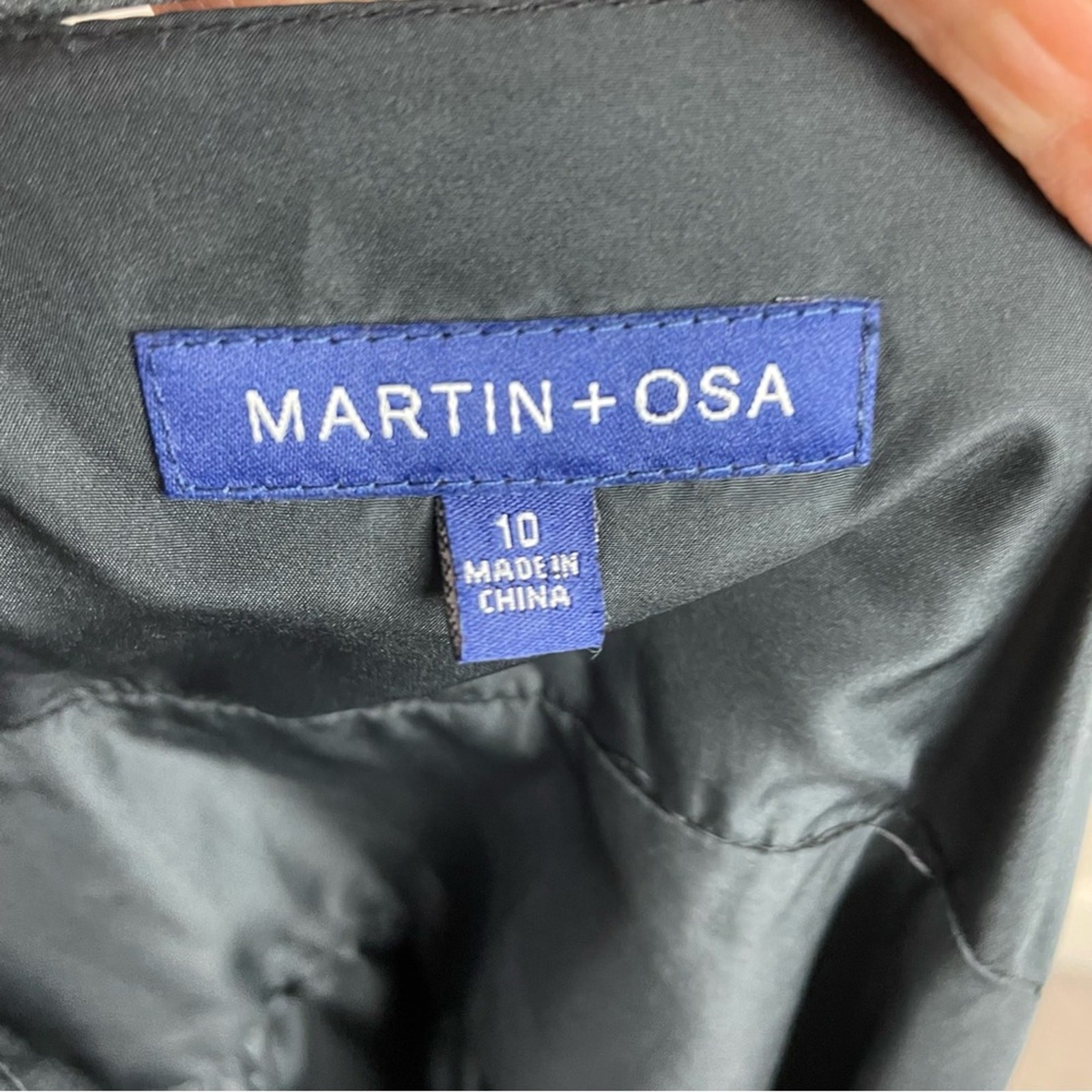 Martin + Osa Gray Abstract Print Silk Sheath Dress 10