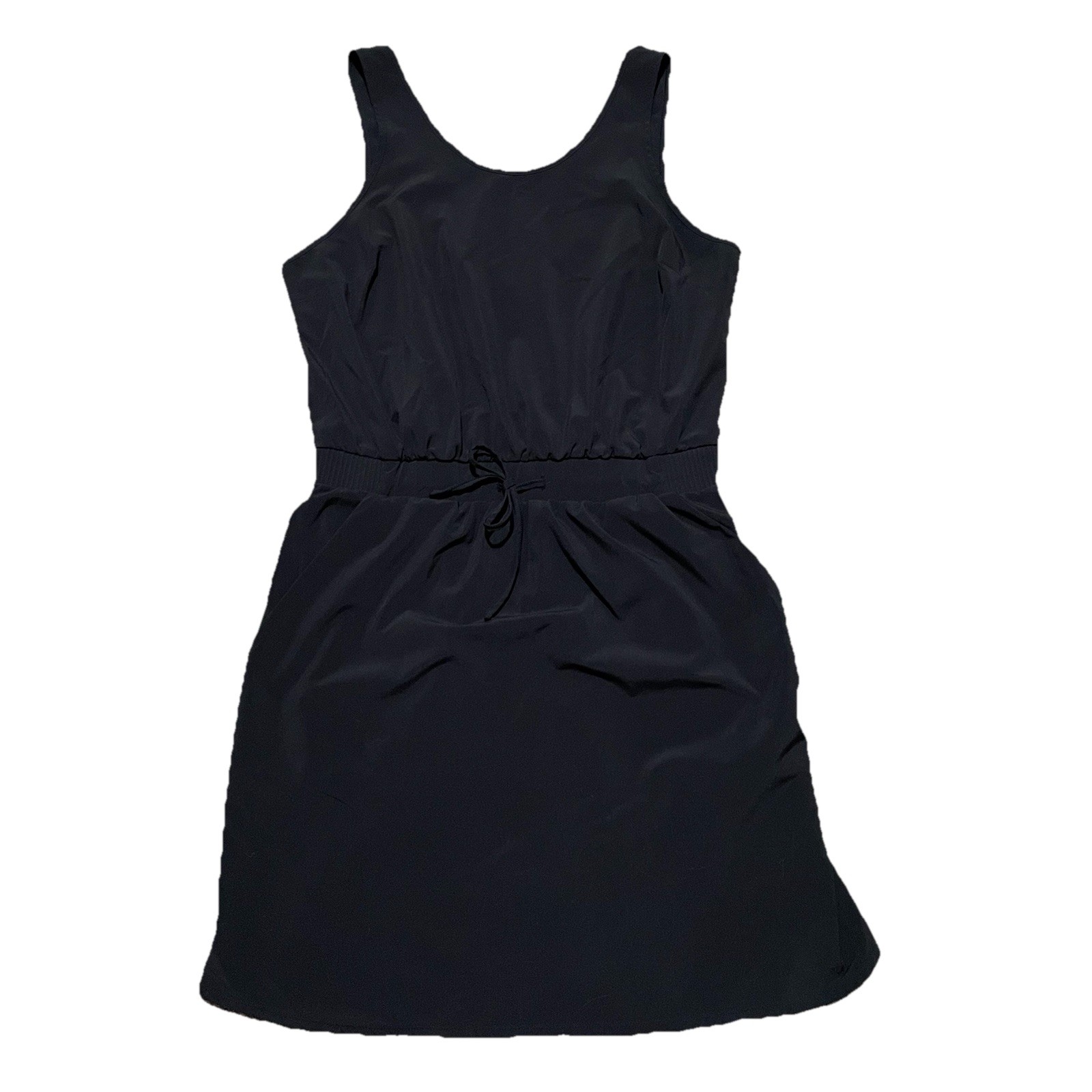 All In Motion Stretch Woven Dress Low Back Sleeveless Lightweight Black Size S