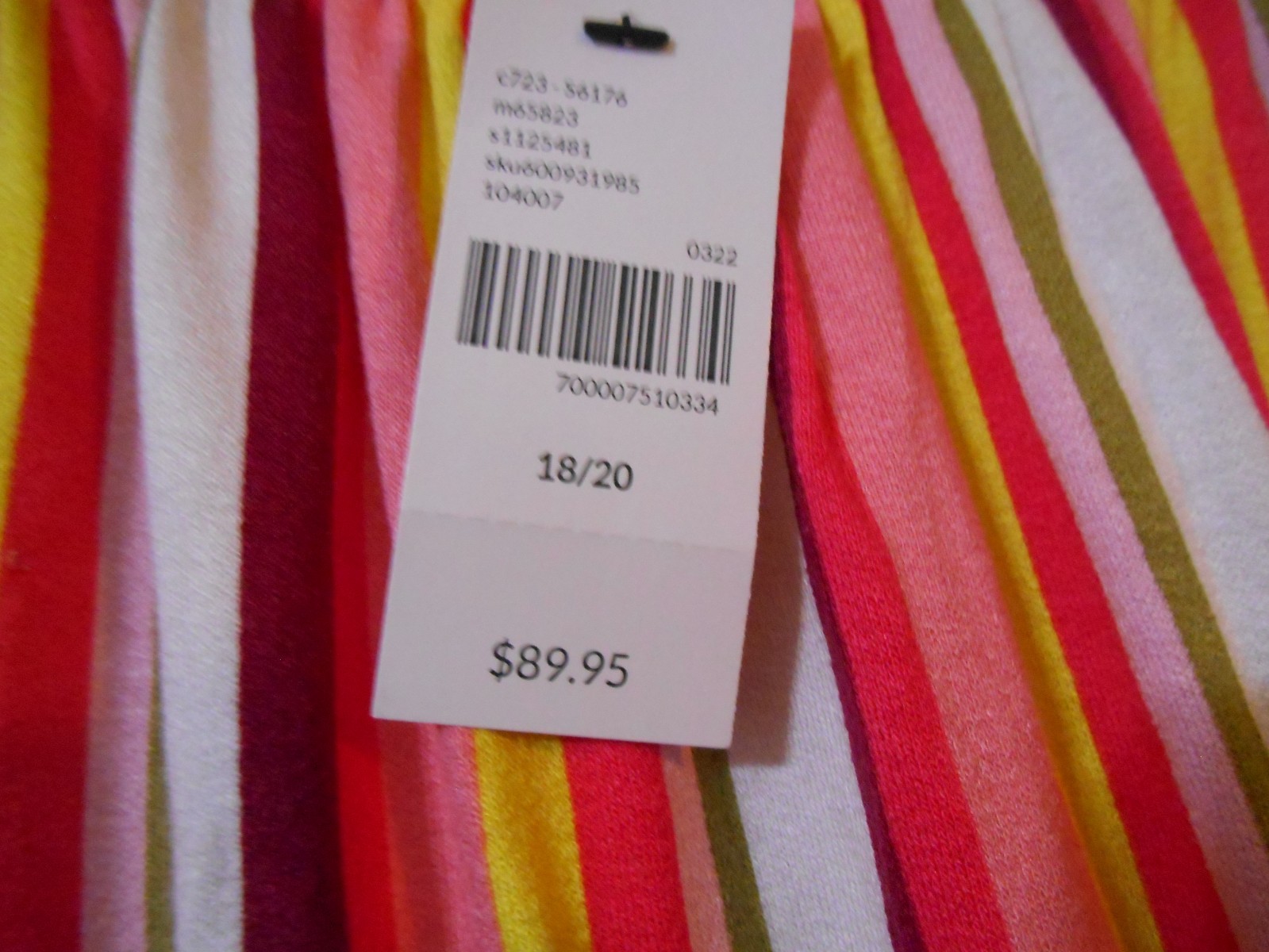 Lane Bryant Women’s Convertible Off The Shoulder Midi Striped Dress Size18/20