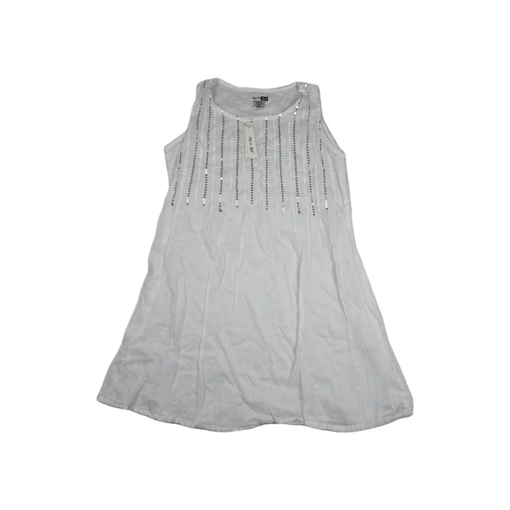 Step In Style White Sequin Sleeveless Women’s Small/Medium Dress New