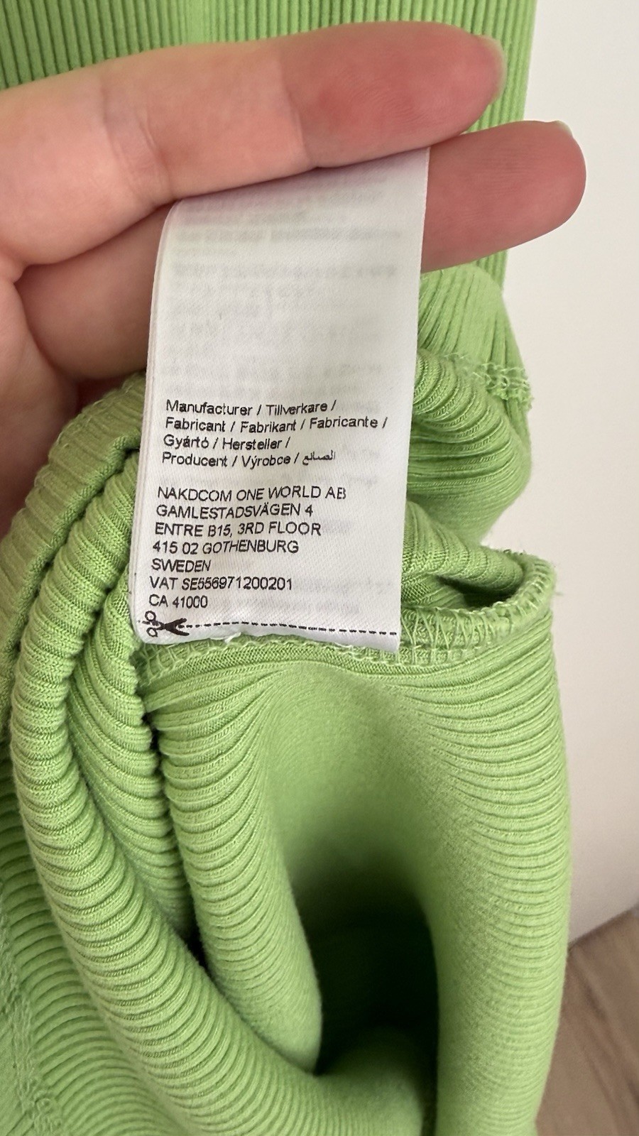NA-KD Green Ribbed Maxi Dress High Neck Sleeveless Bodycon Floor Length S