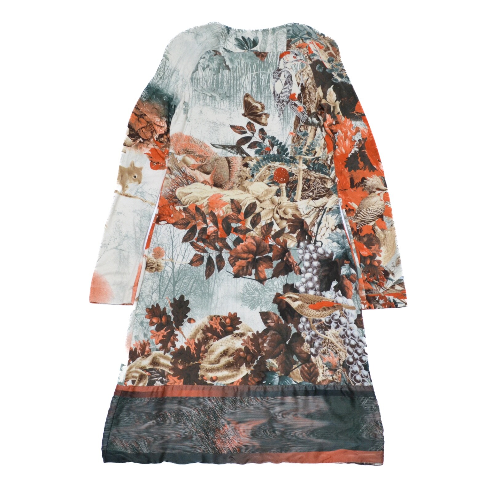 Class Roberto Cavalli Designer Autumn Forest Printed Dress Size I 44 US 10 F 40