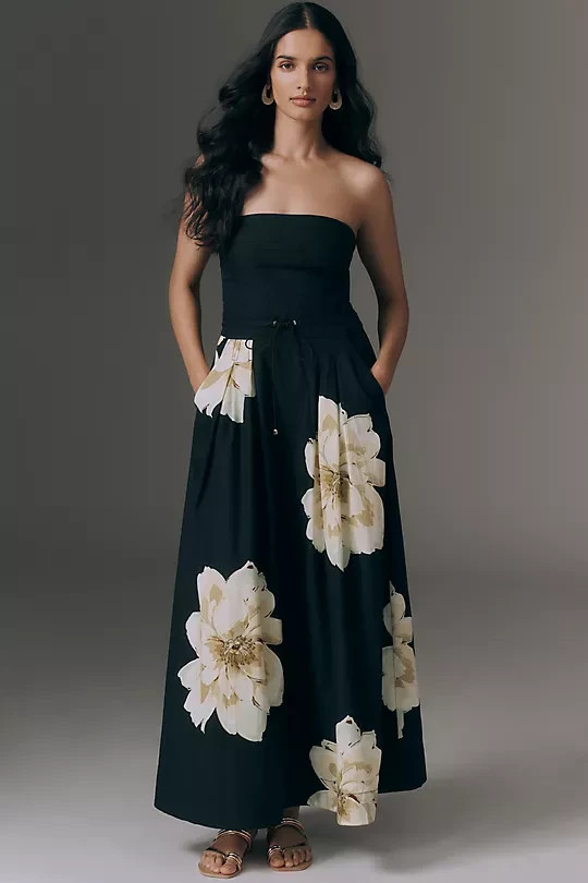 Anthropologie – Maeve Strapless Waisted Maxi Dress Sale OFF 4130647160293