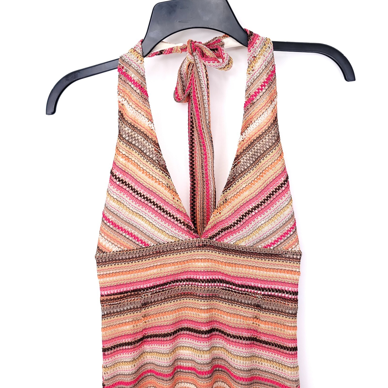 Kendall & Kylie Dress Womens Medium Short Mini Bodycon Halter V Tank Sleeveless