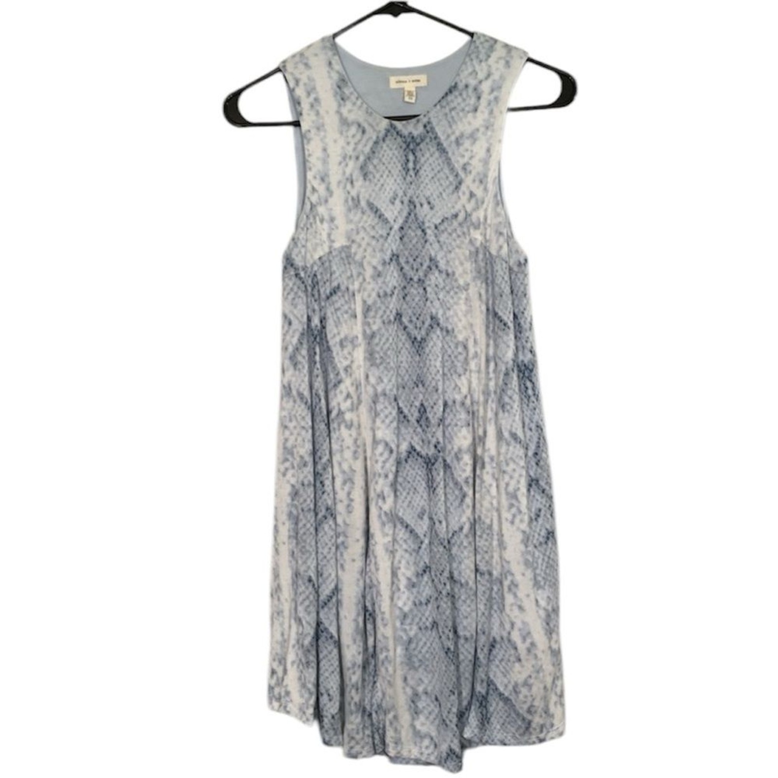 ANTHRO| SILENCE & NOISE PYTHON SNAKE PRINT SWINGY FLOWY A LINE MINI DRESS XS