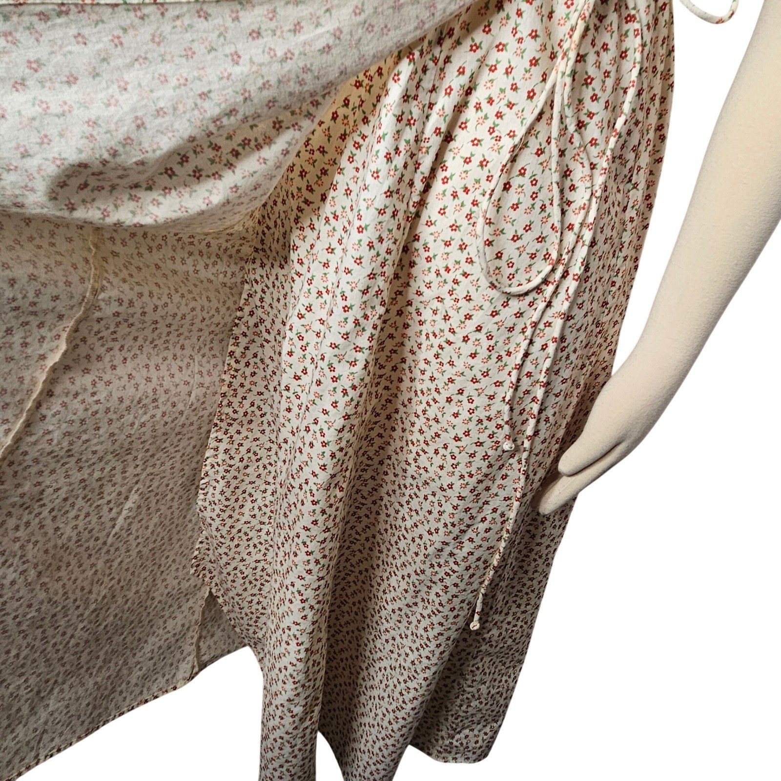 Third Millennium 100% Cotton Wrap Dress Ditsy Floral Cottagecore Prairie Midi 6