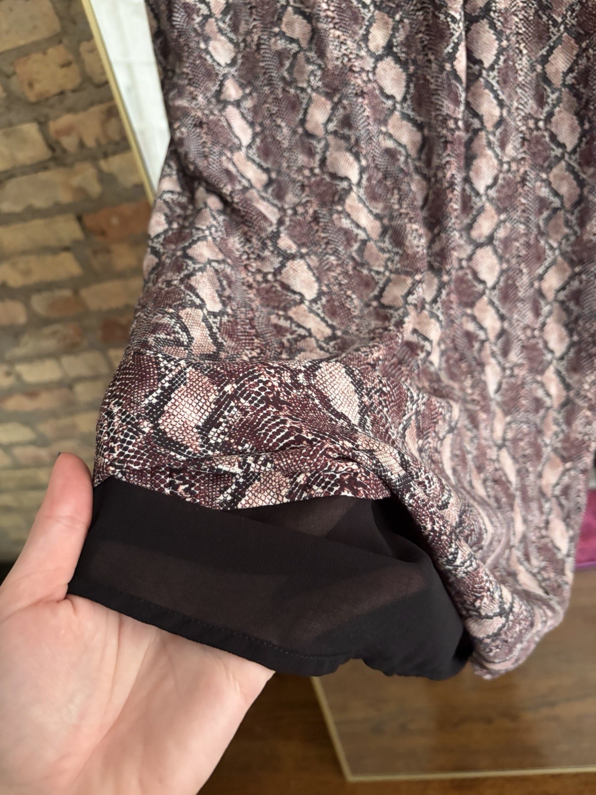 Equipment Bonnie Snake Print Keyhole Shift Dress Small