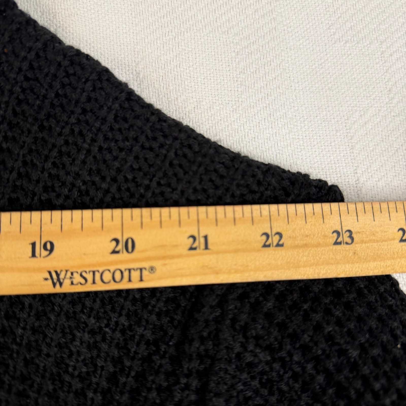 No Comment Black Waffle Knit Distressed Hooded Sweater Dress Large NEW