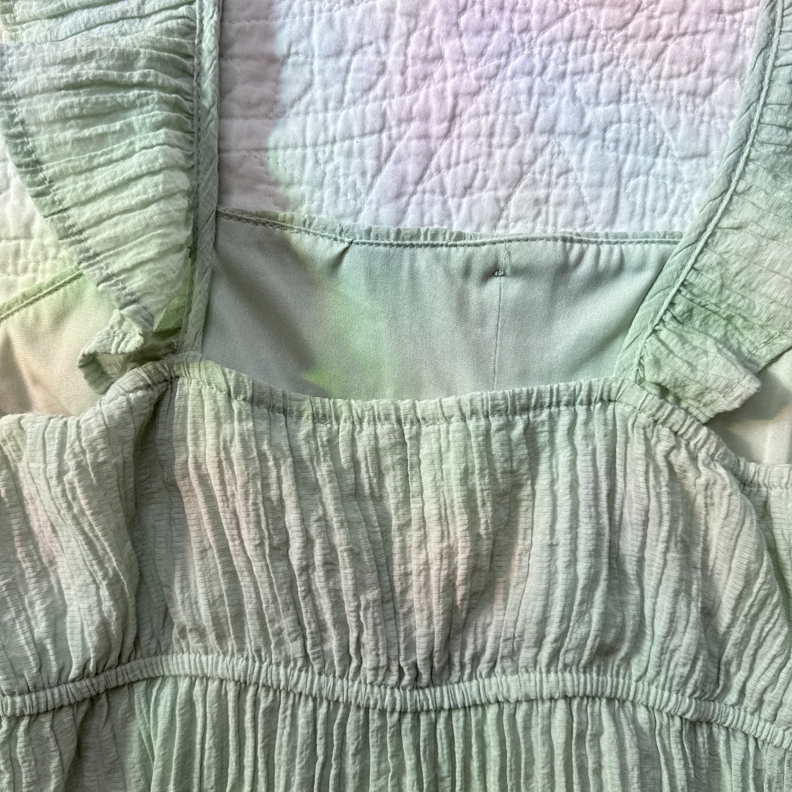 By The River Sage Green Tiered Midi Dress Size S Cottagecore Prairie Regencycore