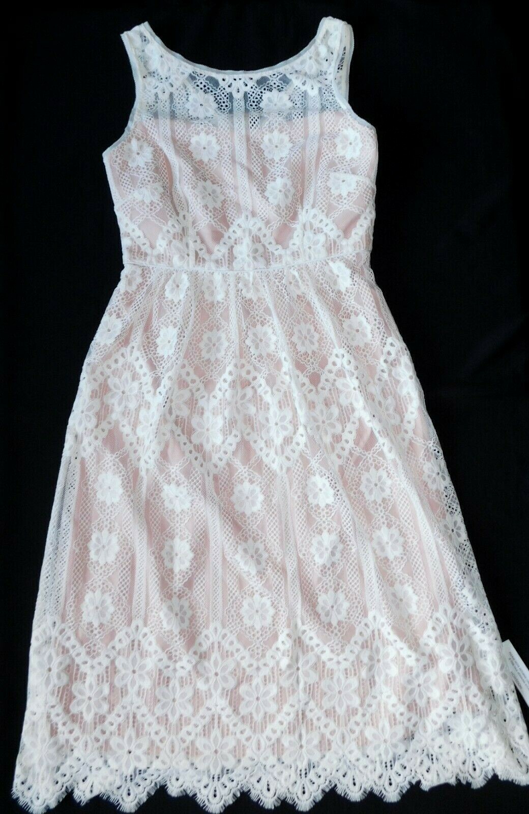 MONSOON Heather Dress UK 10 USA 6 in white RRP £129 NWT