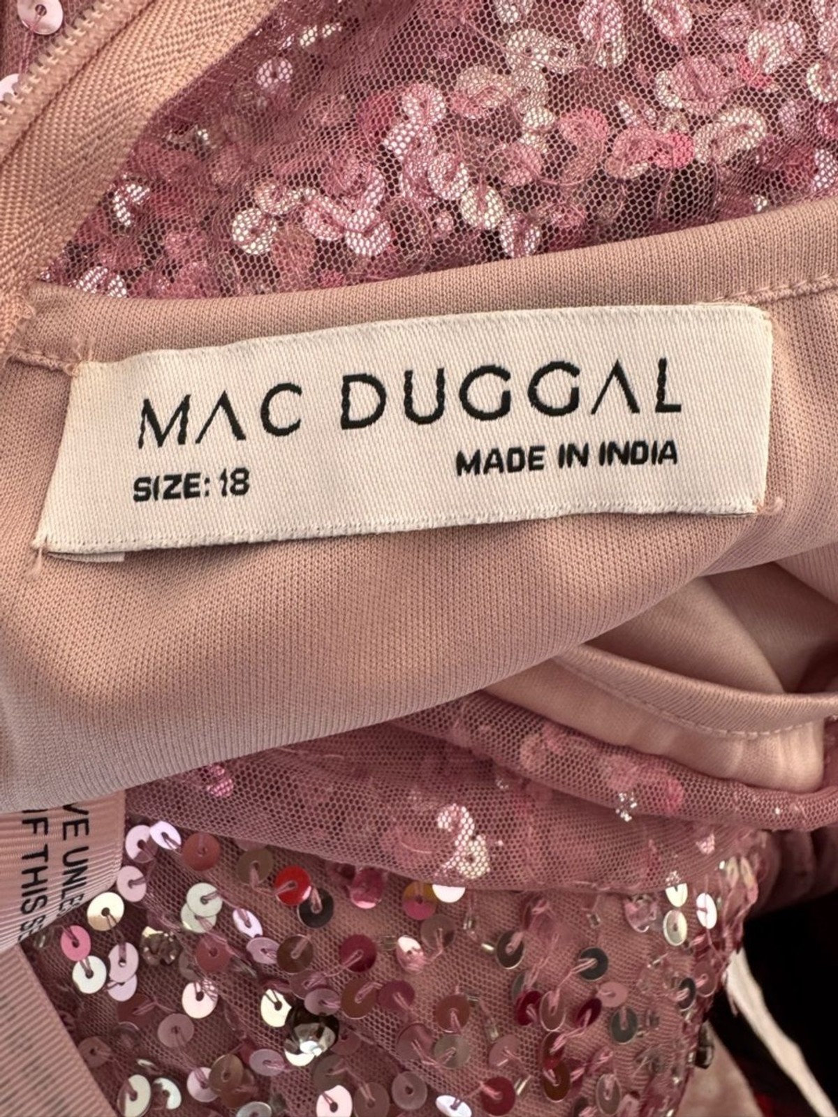 NEW MAC DUGGAL High Neck Short Sleeve Sequin Embellished Gown Sz: 18 #93909 $750