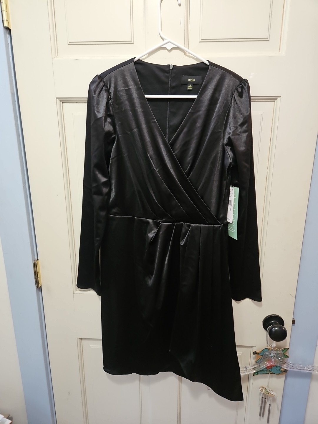 MAIA Black Dress, Long Sleeve
