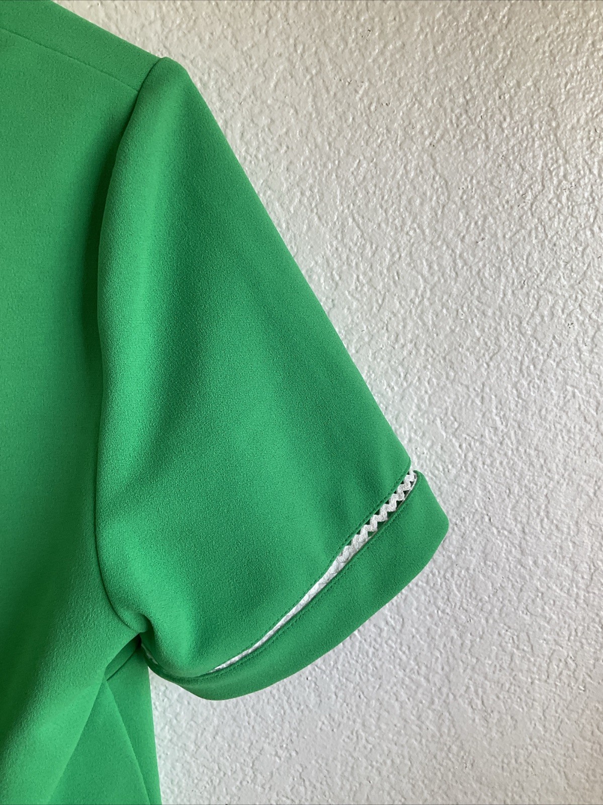 TOMMY HILFIGER green & white tunic shift dress size 10 Mod Hip Office Dry Clean
