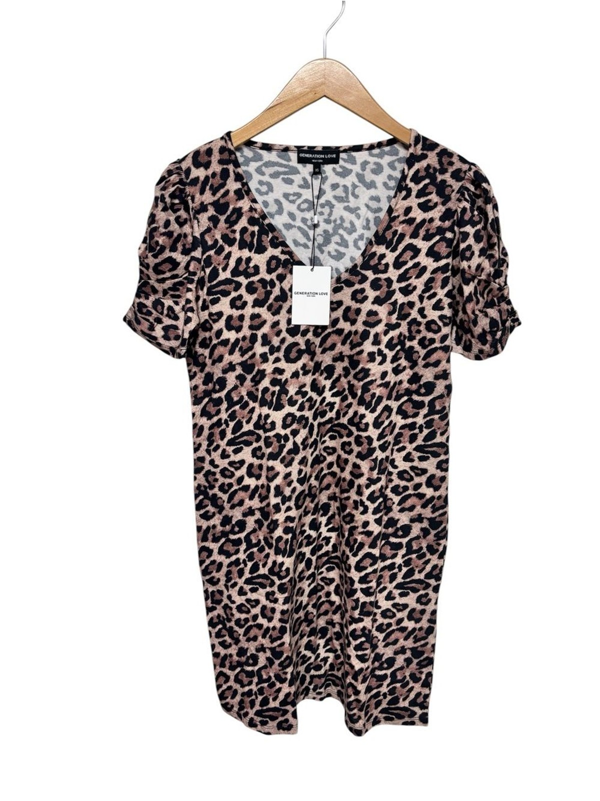 Generation Love Tiffany Leopard Mini Dress NWT XS 100% Cotton