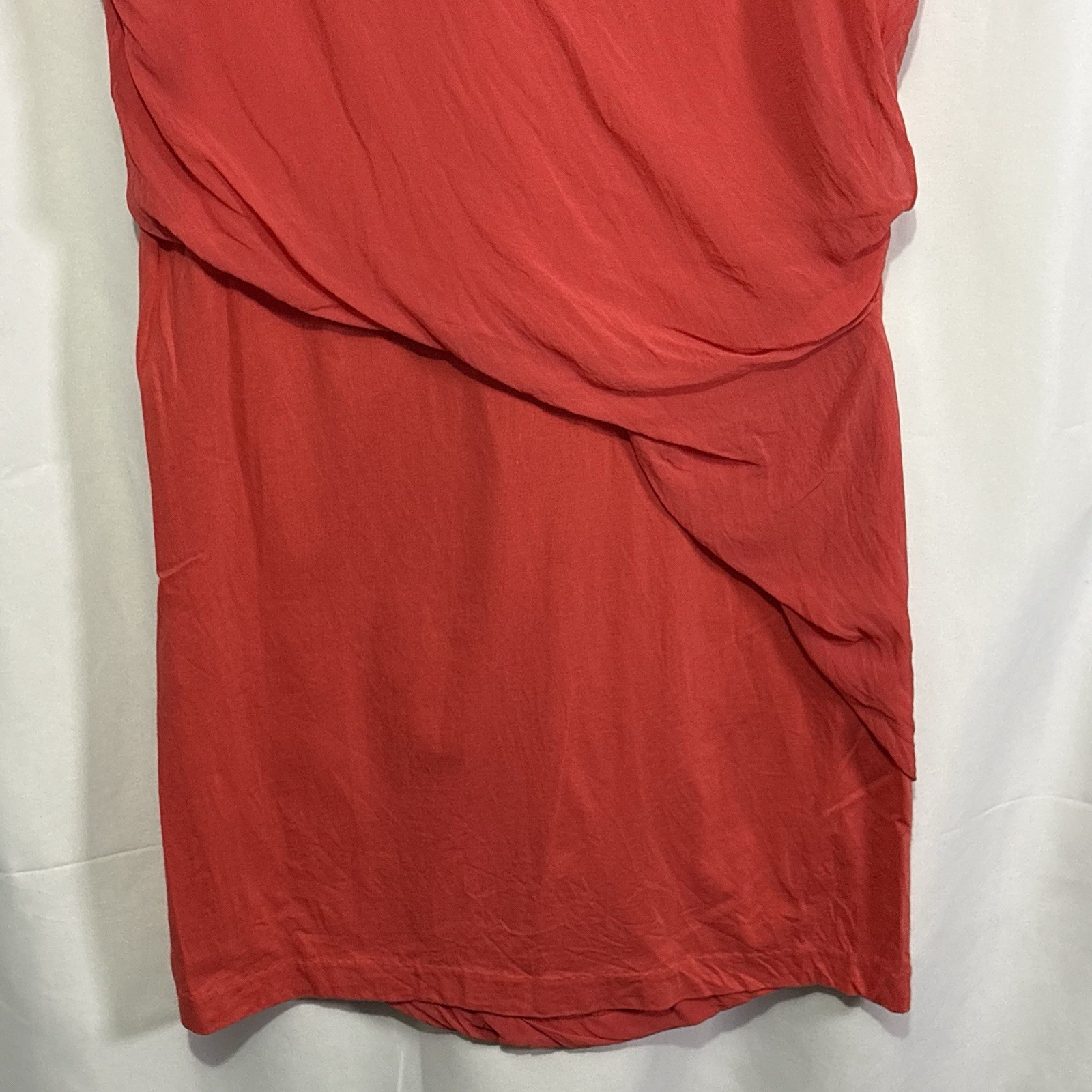 3.1 Phillip Lim Womens Silk Sleeveless Solid Knee Length Tank Dress Orange Sz 6