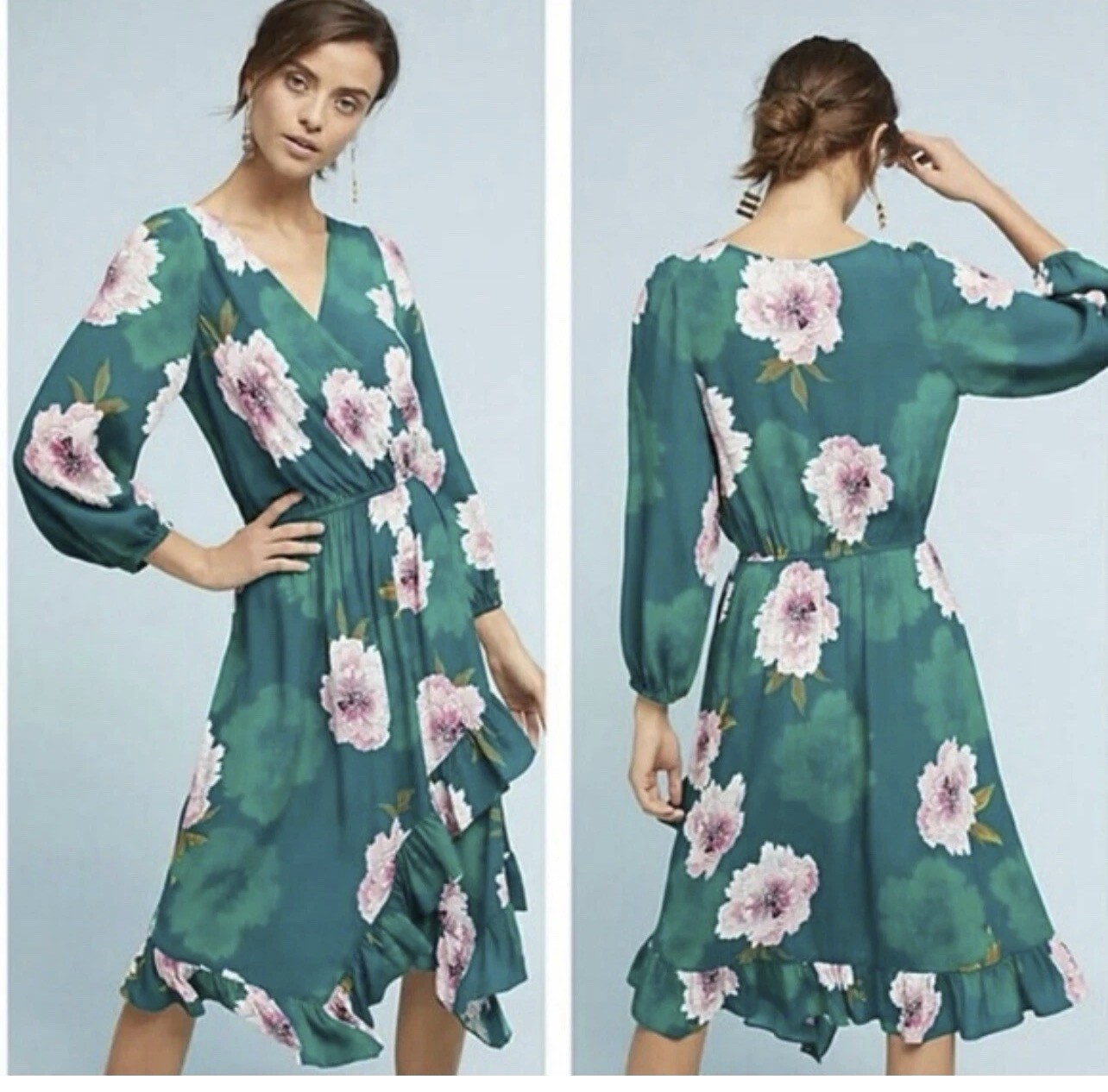 Anthropologie Plenty by Tracy Reese Aleah Floral Ruffle Dress Size Small $158
