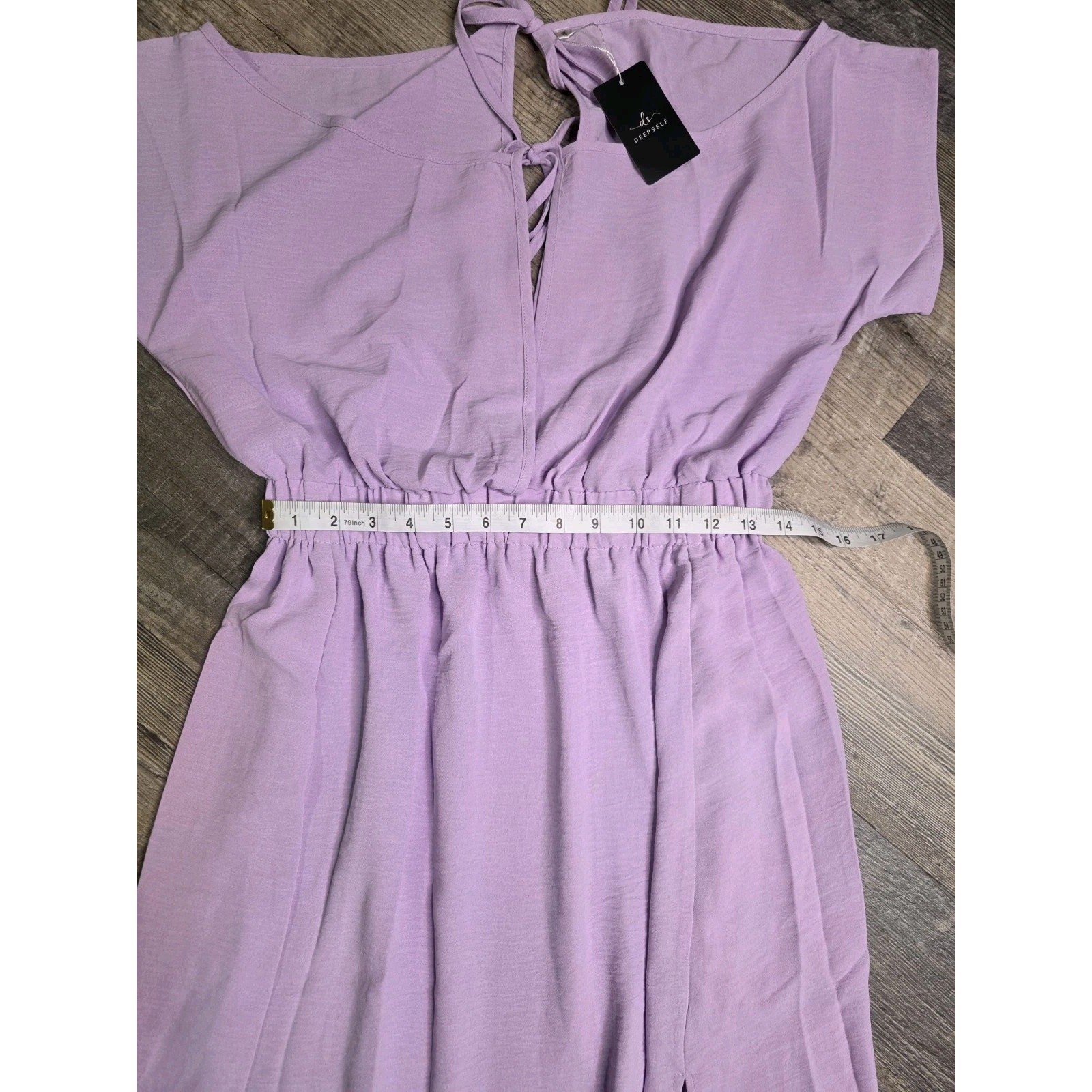 DEEPSELF Womens Size S Lavender Purple Maxi Dress Open Back Front Slit NWT