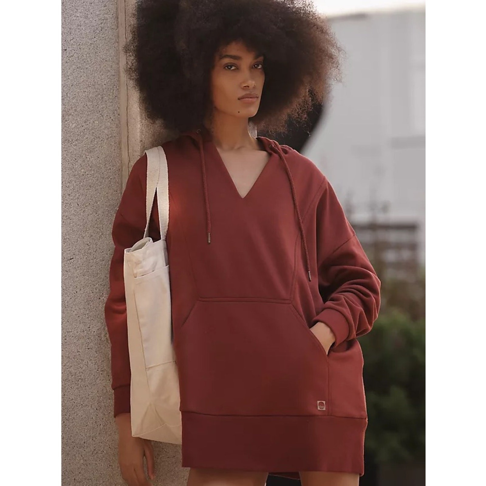 Anthropologie Daily Practice Long-Sleeve Hoodie Mini Dress- Size S
