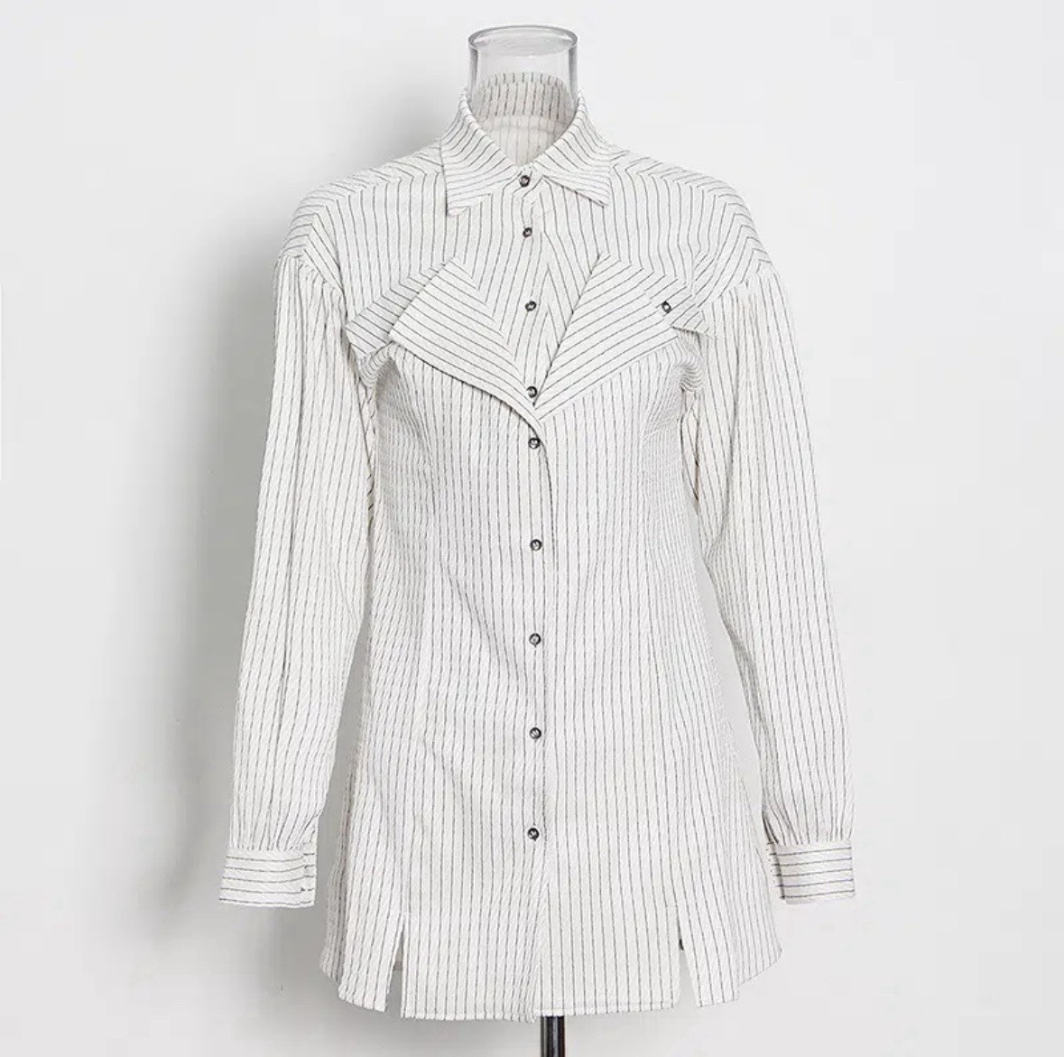 Stripped Shirt Dress
