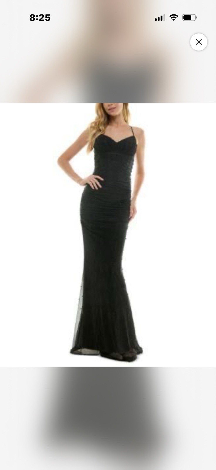 City Studios Juniors Glitter Embellished Ruched Strappy Tie Back Formal 11/12