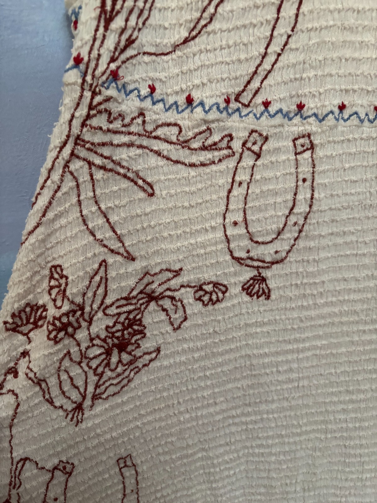Boho Western Embroidered Midi Dress Cream Cottagecore Prairie A-Line Kimchi Blue