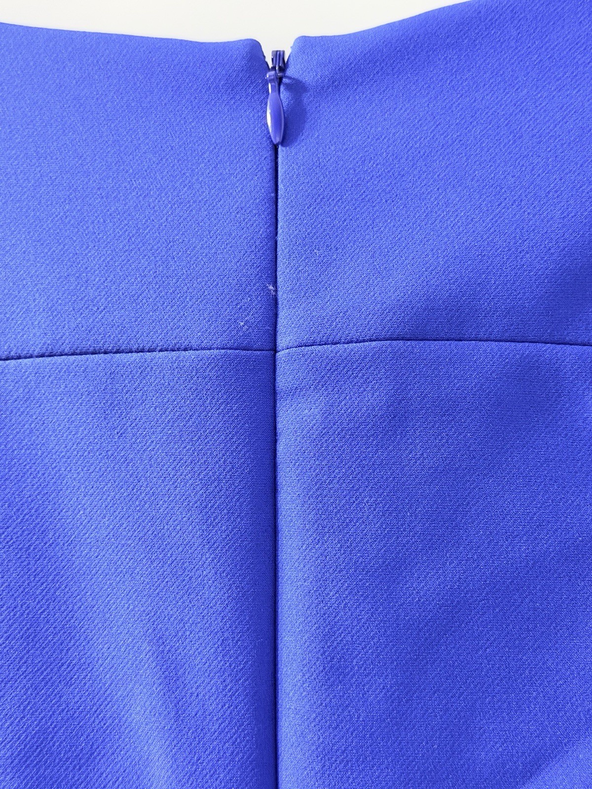 Antonio Melani Blue Solid Long Jumpsuit Bow Accent Zip Closure Size 6