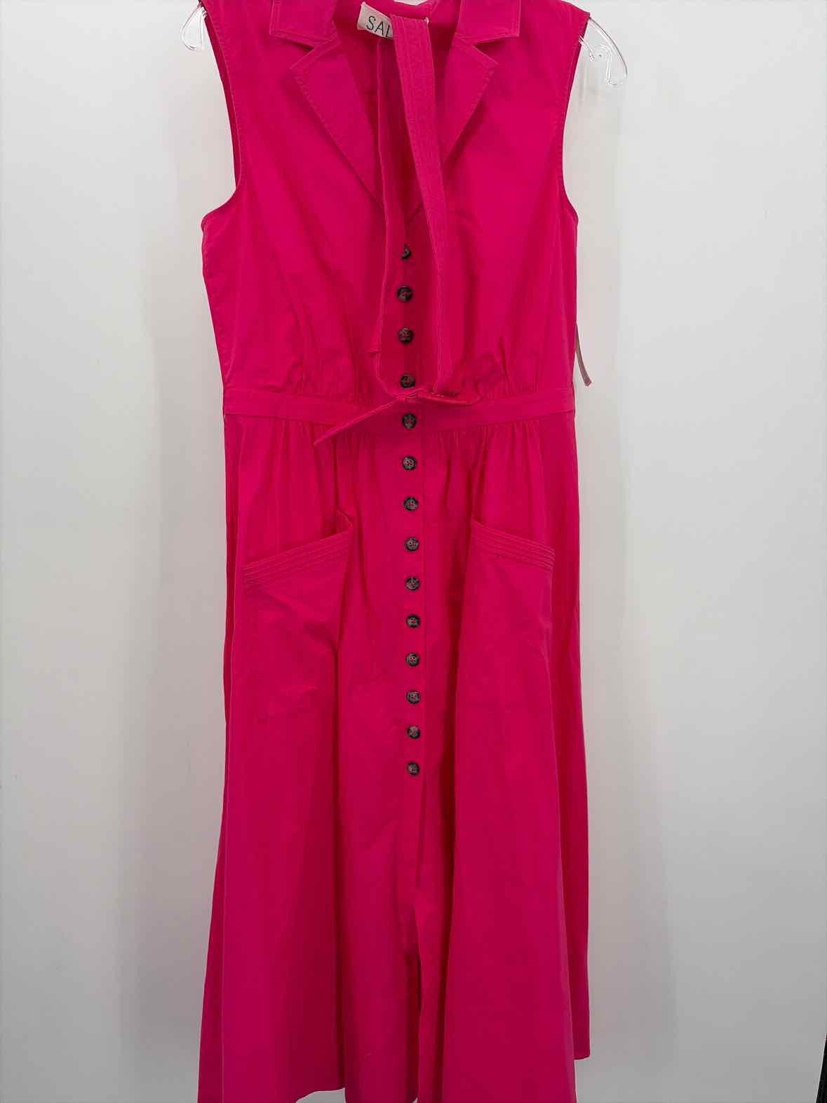 Pre-Owned Saloni Pink Size 8 Maxi Sleeveless Dress