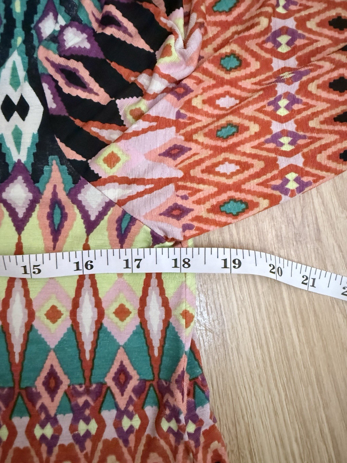 Uncle Frank’s Multicolor Geometric Knit Shift Dress M 3/4 Sleeve Scoop Neck