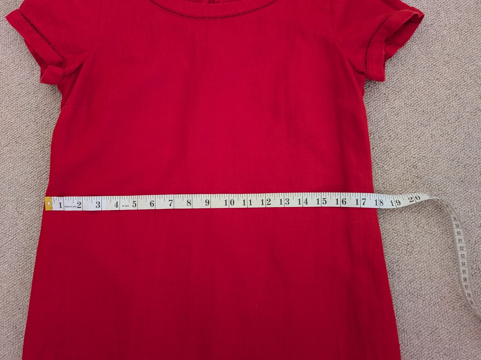 Per Una Y2K linen shift dress embroidered hemline size 10 Marks & Spencer