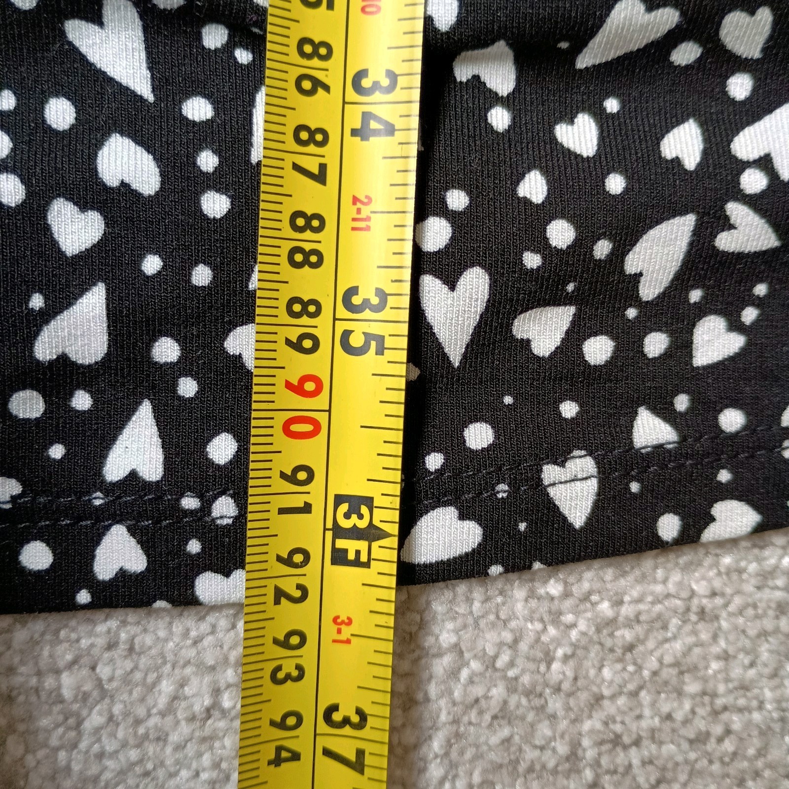 Long Black and White Heart Print Size 14 Dress by George Excellent Condition